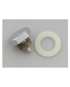 Moroso Drain Plug 1/2-20 in Thread 3/4 in Hex Head Nylon Washer Magneti…