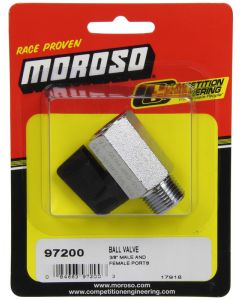 Moroso Shut Off Valve Manual 3/8 in NPT Male to 3/8 in NPT Female Steel…