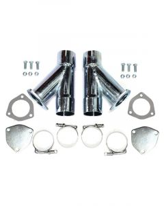 Patriot Exhaust Exhaust Cut-Out Clamp-On Dual 2-1/2 in Pipe Diameter Bl