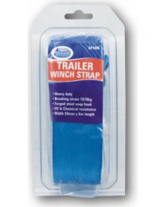 ARK Trailer Winch Strap 50mm X 6M 1,870Kg B/St Steel Snap Hook Blister