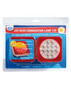 ARK Pack 2 LED Stop/Tail/Indicator Lamp 12V w/ Reflector & Licence Plate