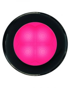 Hella Round LED Courtesy Lamp 24V Deep Red Illum Flush Mount