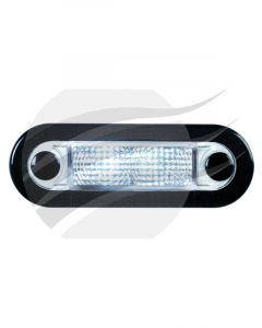 Hella Wide Rim LED Courtesy Lamp White 10-33V Clear Lens