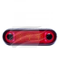 Hella Red Courtesy Lamp 12V Narrow Rim Surface Mount 130mm Cable Red