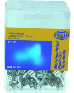 Hella Pack 100 Terminal Female Blade 6.3mm Non Insulated
