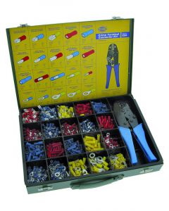 Hella Terminals Professional Kit Contains 1000 Terminals & Ratchet