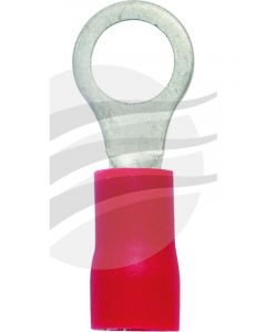 Jaylec Pck 100 Ring Terminal 5mm Insul Pvc Copper Sleeve Red