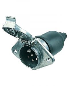 Hella 7 Pin Heavy Duty Trailer Socket Din Iso Metal