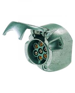 Hella Trailer Socket 7 Pin Lge Round Metal