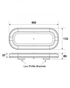 Jaylec LED Mini Lightbar 12/24V Permanent Clear Lens [ref Narva 85014AC]