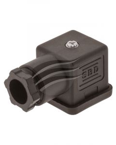 Jaylec Din Connector Square Type "A" 3 Pole With Common Earth, Black