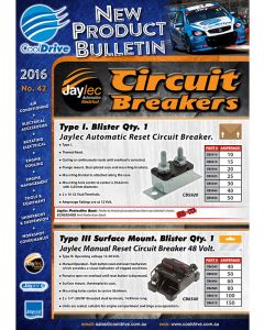 Jaylec Circuit Breaker 25Amp 12V H/D Bkt Type 1 Thermal Reset