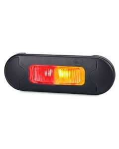 Hella LED Side Marker Lamp Amber/Red 12/24V Flush Mount 500mm Cable