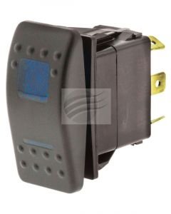 Jaylec Switch Rocker Sealed Mom On/Off/Mom On 12/24V 20A Blue LED