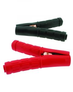 Jaylec Pack 2 Battery Clamps Insulated Black & Red Clamps 250Amp