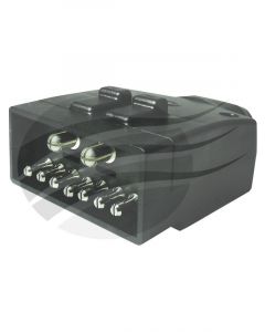 Jaylec 9 Pin Flat Trailer Plug Plastic 7 Pin with 2 Pin 50Amp Terminals