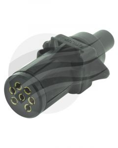 Utilux 7 Pin Small Round Trailer Plug Plastic Common Tas Qld Nsw & Wa