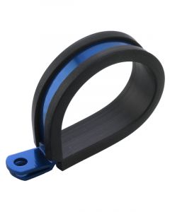 Proflow Cushioned Hose Mounting P-Clamp 25mm, Blue, 5 Pack