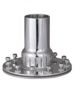 Proflow Fuel Filler Neck Aluminium Polished, Straight 2 in. Diamet