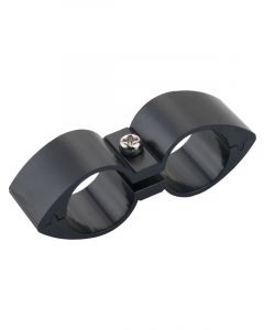 Proflow Twin Hose Clamp Separators -06AN, Black, 14mm Hole