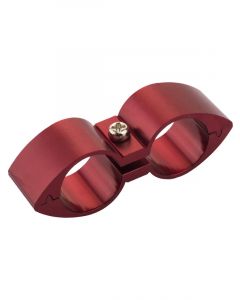 Proflow Twin Hose Clamp Separators -10AN, Red, 20mm Hole