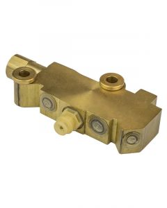 Proflow Brake Proportioning Valve, Fixed, Dual Inlet, 3 Outlets, Brass