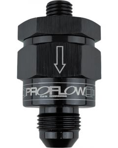 Proflow EFI Fuel Check Valve M12 x 1.50 To -06AN, Black