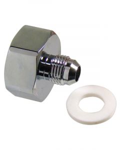 Proflow Nitrous Bottle Nut, Aluminium, Black Anodised, 1 in. Female