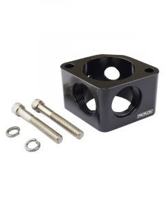 Proflow Water Neck Spacer 2, Billet Aluminium, Black, 2 x AN16