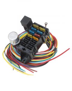 Proflow Wiring Harness, 8-Circuit, Dash Ignition, Fuse Block, Spade Fu