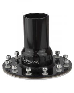 Proflow Fuel Filler Neck Aluminium Black, Straight 2 in. Diameter