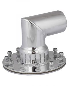 Proflow Fuel Filler Neck Aluminium Polished, 90 Degree, 2 1/2 in.