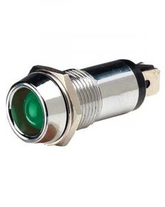 Jaylec Green LED Pilot Lamp 24V w/ 2X Blade Terminals