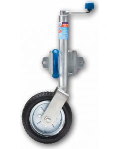 ARK 10" Jockey Wheel Pneumatic Wheel with Swivel Bolt On Weld On Clamp