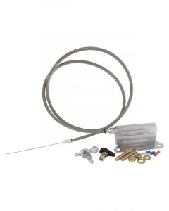 Aeroflow Kickdown Cable w/ Cover & Chrome Ends For GM TH400 Trans