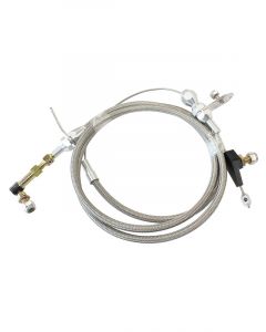 Aeroflow Kickdown Cable w/ Cover & Chrome Ends For Torqueflite 904