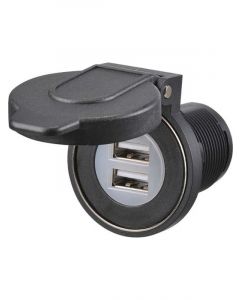Narva Heavy-Duty Dual Usb Socket With Magnetic Dust Cover Pack of 1