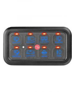 Hulk 4x4 Smart 8 Switch Panel Blue Backlit Panel At 12V / 24V DC