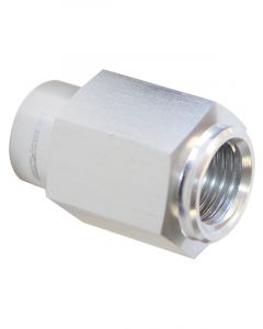 Aeroflow Fuel Pressure Gauge Adapter -4 Female to 1/8" NPT Silver