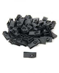 Allstar Body Bolt Clips Long 1/4-20" Thread Black Set of 50