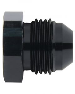 Allstar Fitting Plug 4 AN Hex Head Aluminum Black Anodize