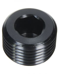 Allstar Fitting Plug 1/16 in NPT Allen Head Aluminum Black Anodize