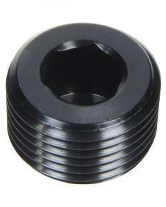 Allstar Fitting Plug 3/4 in NPT Allen Head Aluminum Black Anodize
