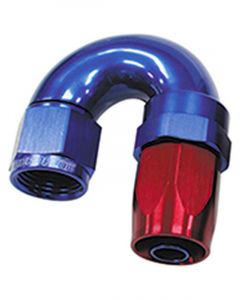Aeroflow 150 Taper Full Flow Swivel 180 Degree Hose End -8AN Blue/Red