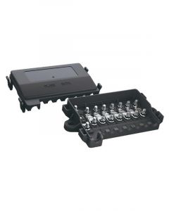 Jaylec 8 Way Fuse Holder Midi x 7 & Mega x 1 with Cover Black
