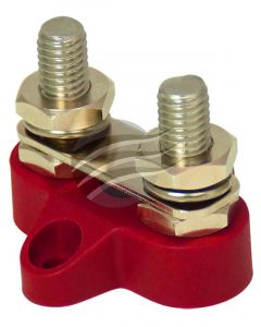 Jaylec Small Base Dual Post Linked M6 Red 45.3 x 43 x 32.5mm