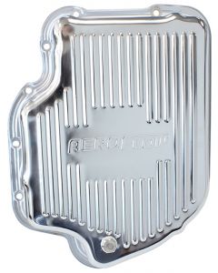Aeroflow Chrome Transmission Pan For GM TH400, Deep Pan + Drain Plug AF1825-3001