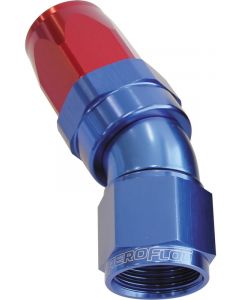 Aeroflow 150 Taper Full Flow Swivel 30 Degree Hose End -10AN Blue/Red