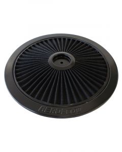 Aeroflow Black Full Flow Air Filter Top Plate 14 Inch Dia Washable