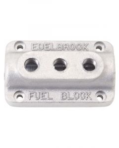 Edelbrock Fuel Distribution Block Rectangle Cast Aluminium Natural Single…